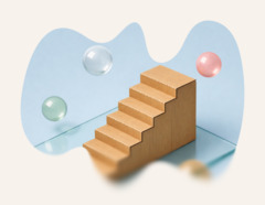 Illustration mit Treppe